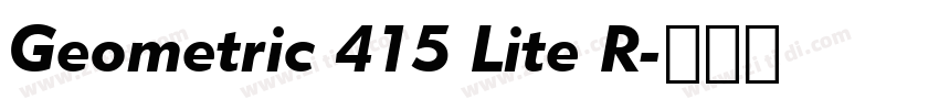 Geometric 415 Lite R字体转换